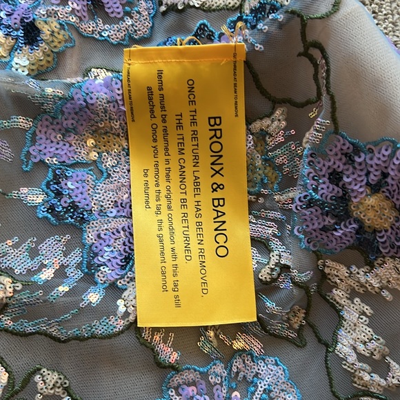 Bronx and Banco Violet Embellished Mini Dress. NWT. - Picture 5 of 6